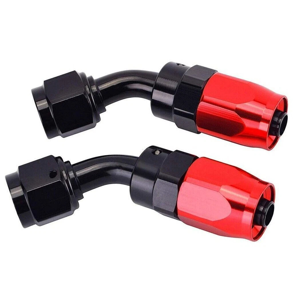 2X AN6 45 Degree Swivel Hose End Fitting Adapter for Universal