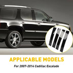 Set of 4 Gloss Black Door Pillar Post for Cadillac Escalade (2007–2014)