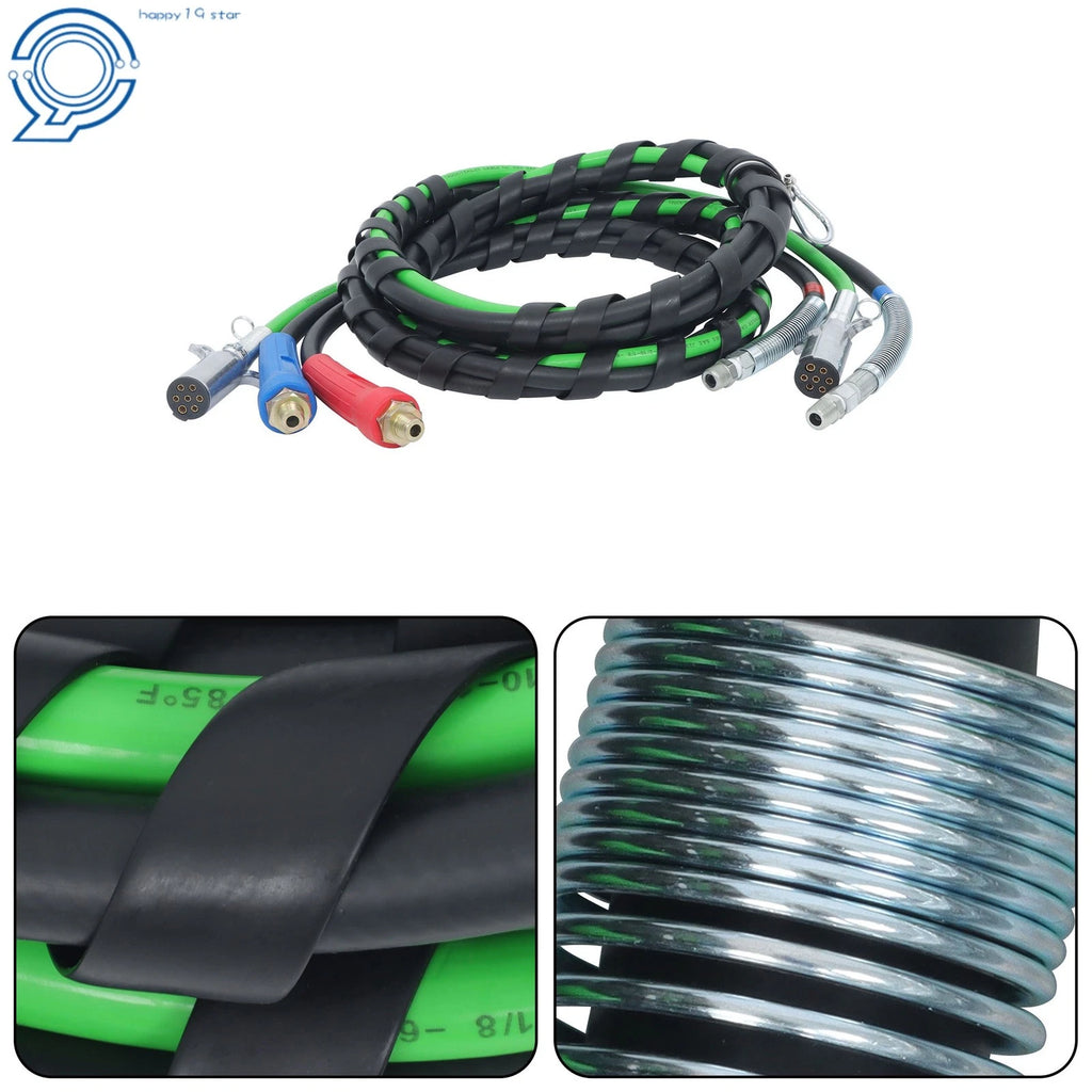 15ft 7 Way ABS & Air Line Hose Wrap for Semi Truck Trailer