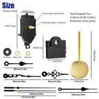Clock Movement Set with Pendulum and Music Box Repair Tools