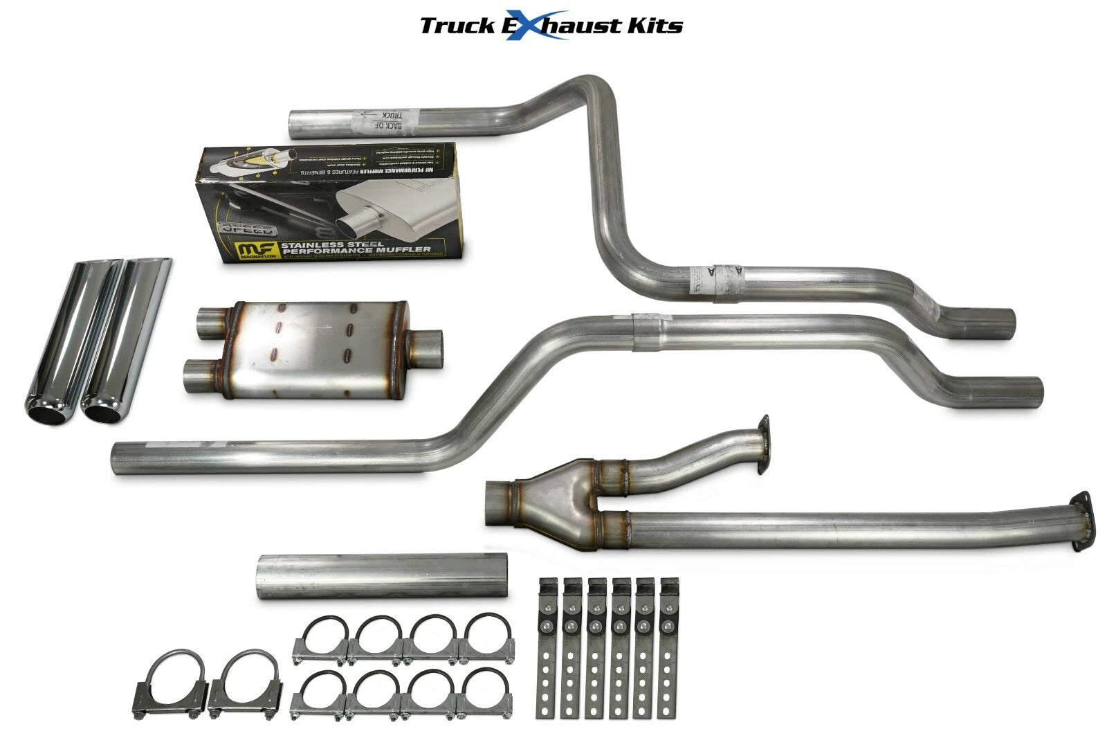 2.5" Dual Exhaust Kit for Toyota Tundra (2014–2021) Magnaflow Rear Chrome Tip