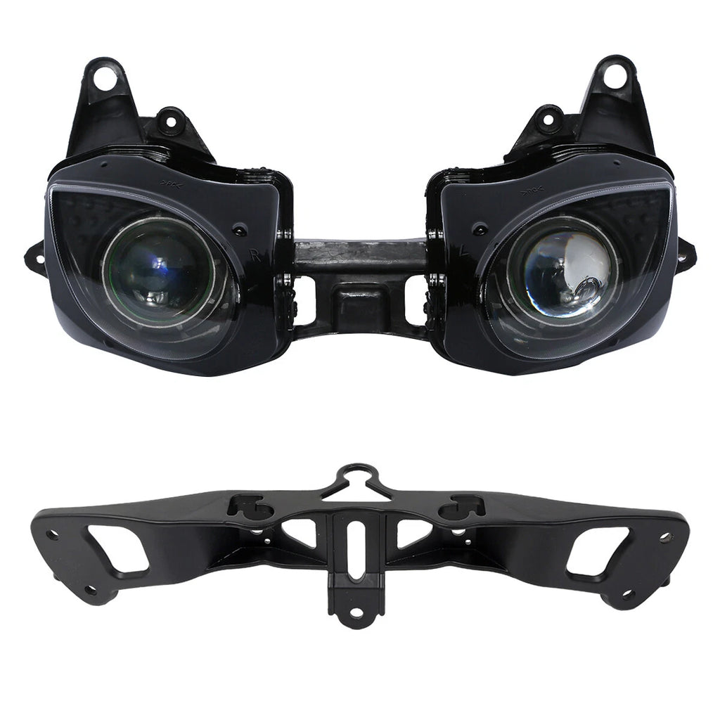 Headlight Assembly & Fairing Stay Bracket for Kawasaki Ninja ZX6R (2007–2008)