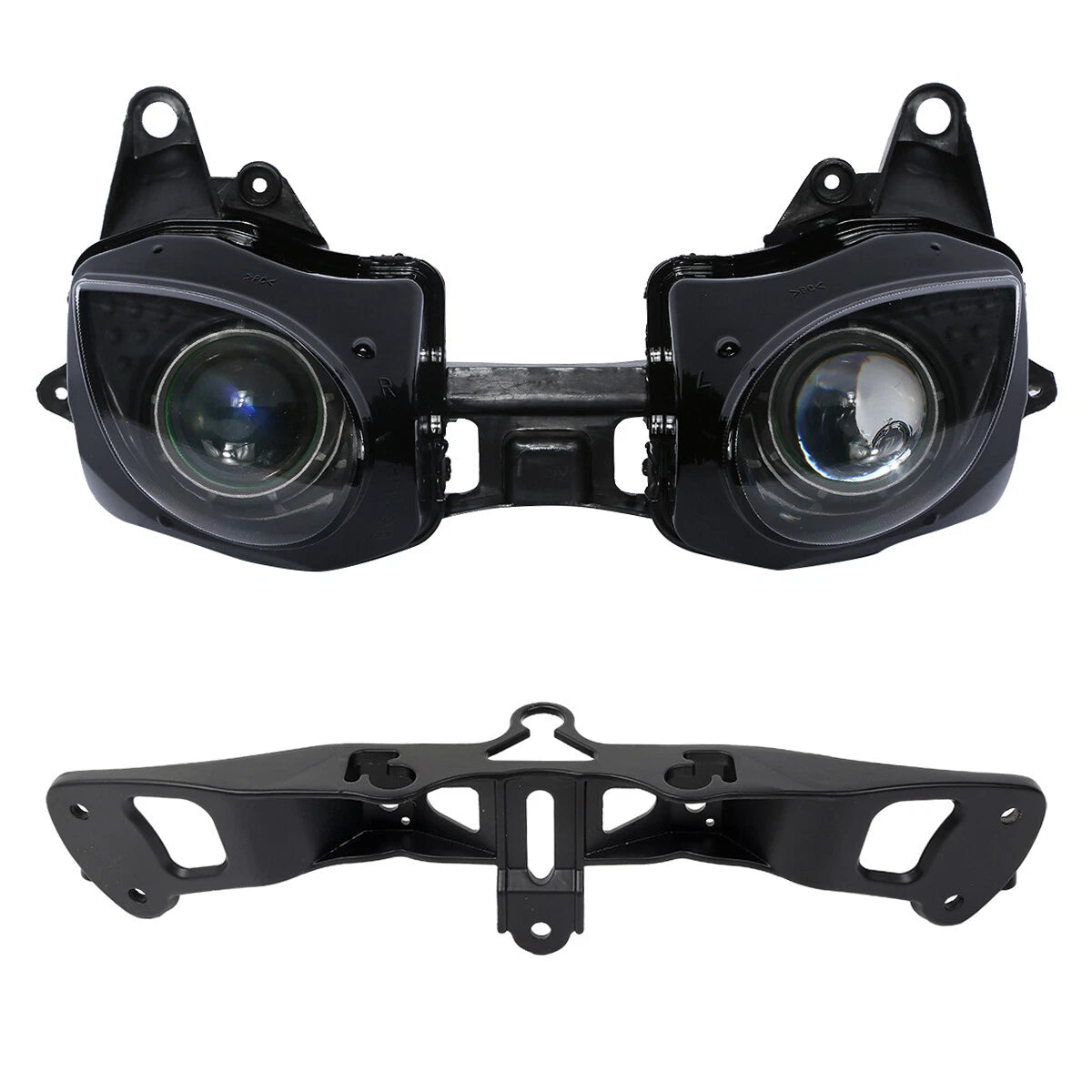 Headlight Assembly & Fairing Stay Bracket for Kawasaki Ninja ZX6R (2007–2008)