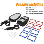 Rear View Side Mirrors with LED Lights for Polaris RZR