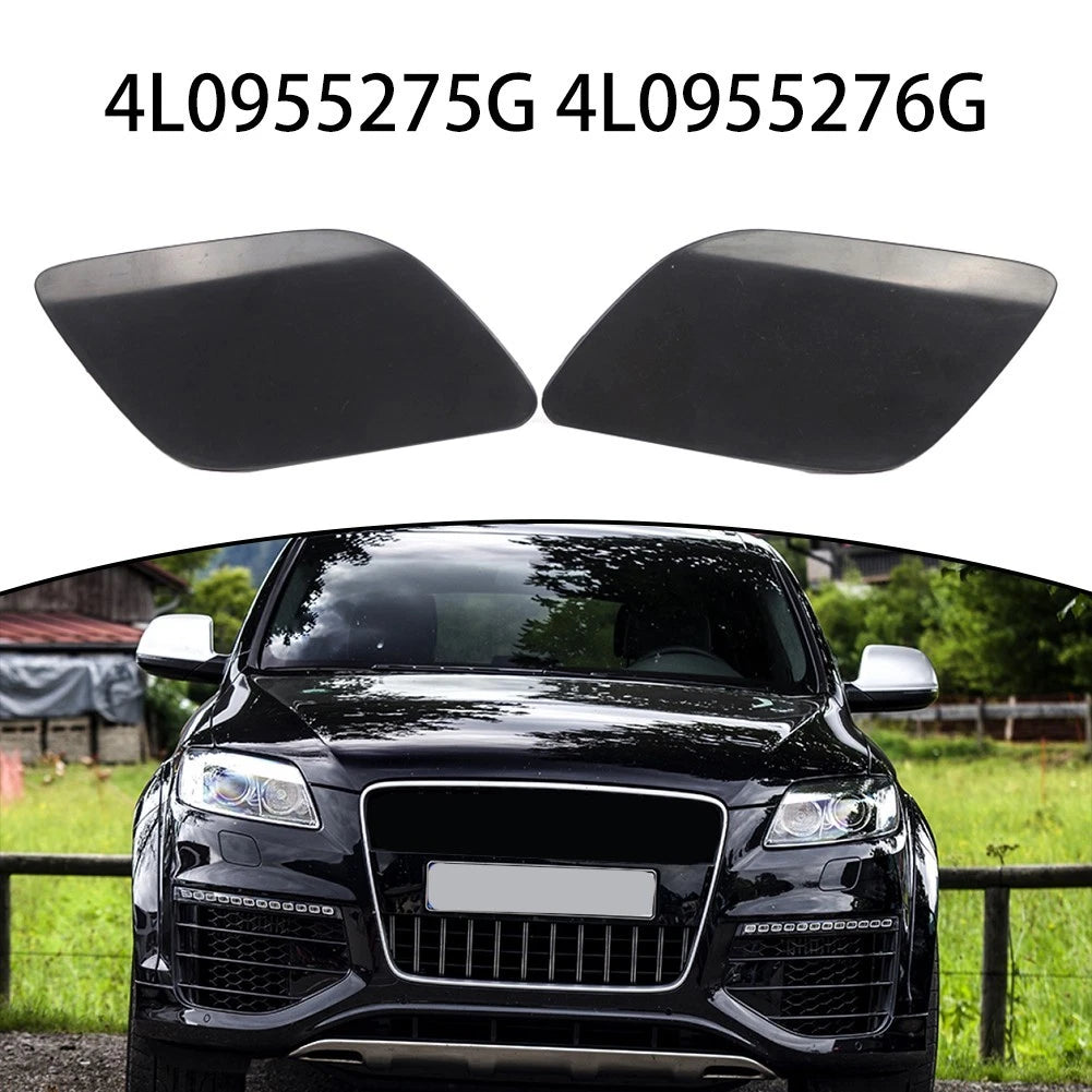 Headlight Washer Cover Set of 2 for Q7 (2010–2015) ABS Black