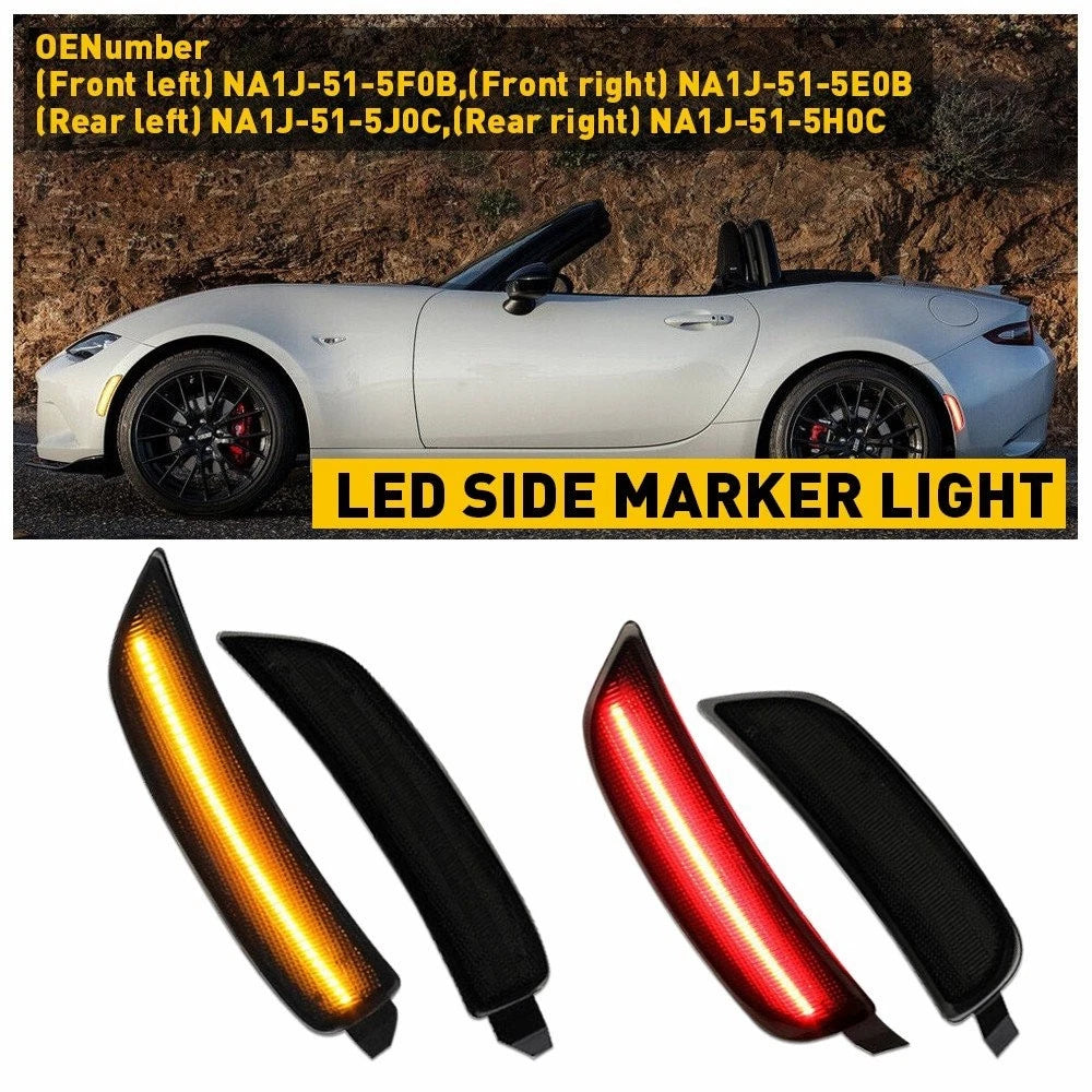 Amber Red LED Turn Signal Lights for Mazda Miata MX-5 (2016–2022)
