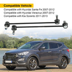 Set of 2 Front Sway Bar Links for Hyundai Santa Fe Veracruz Kia Sorento (2007–2012)
