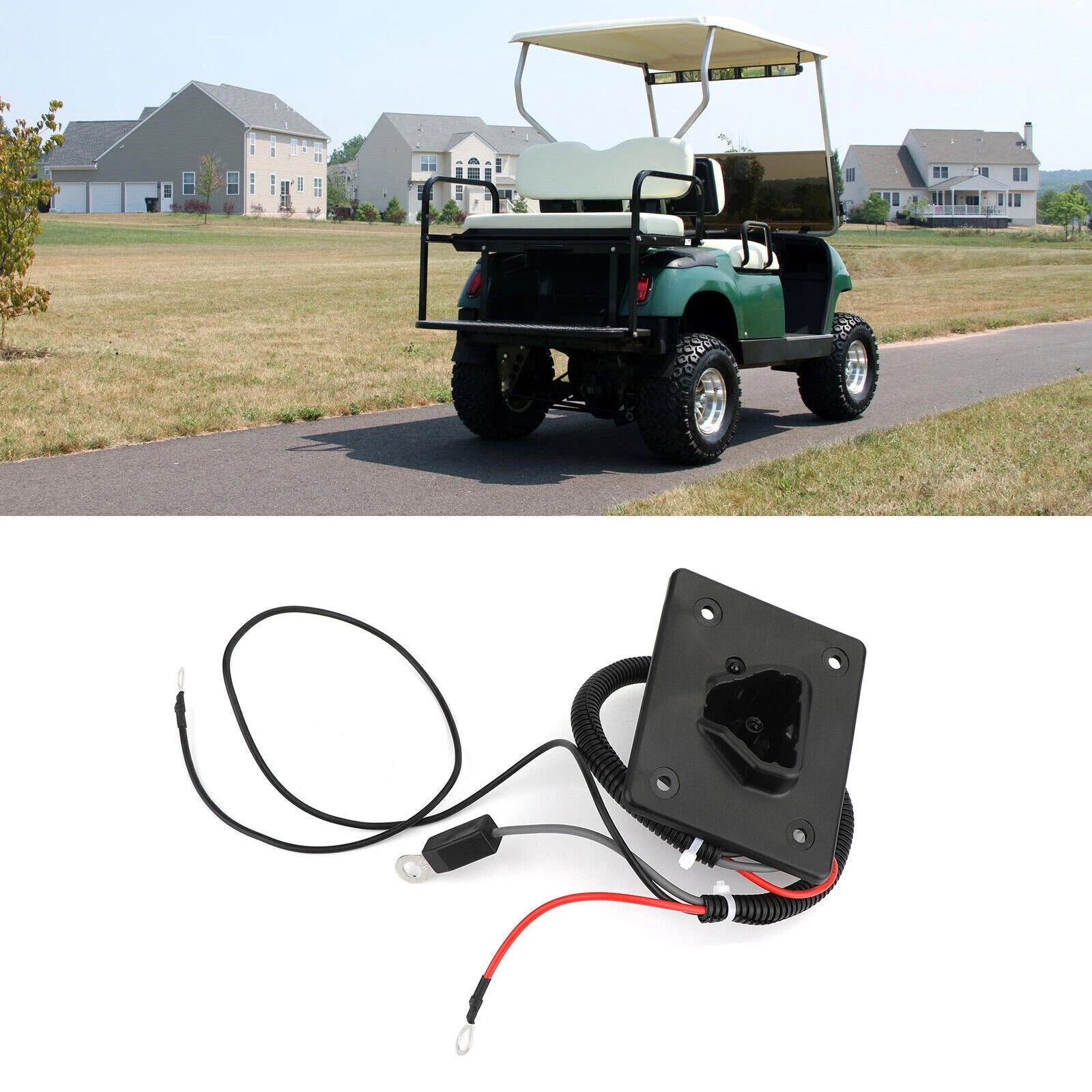 48V Delta-Q Charger Receptacle for EZGO RXV/TXT Golf Carts (2008–Present) OEM 602529 T9