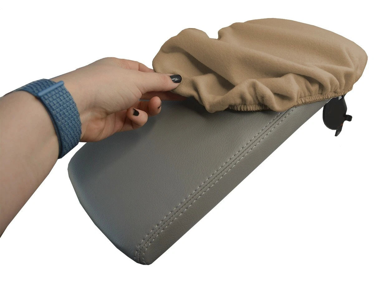Fleece Console Lid Armrest Cover for Lexus ES350 (2013–2018) Beige