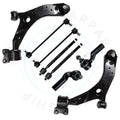 Set of 8 Front Lower Control Arms with Ball Joints for Mazda3 Mazda5 (2004–2013)