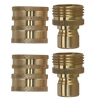 Brass Pressure Washer Coupler Quick Connect Adapter for 3/4" Hose 4-Pack (2018–2024)