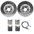 SHW Performance Rear Brake Disc Rotors & Akebono Pads Kit for BMW F80 F82 F87 (2012–2020)