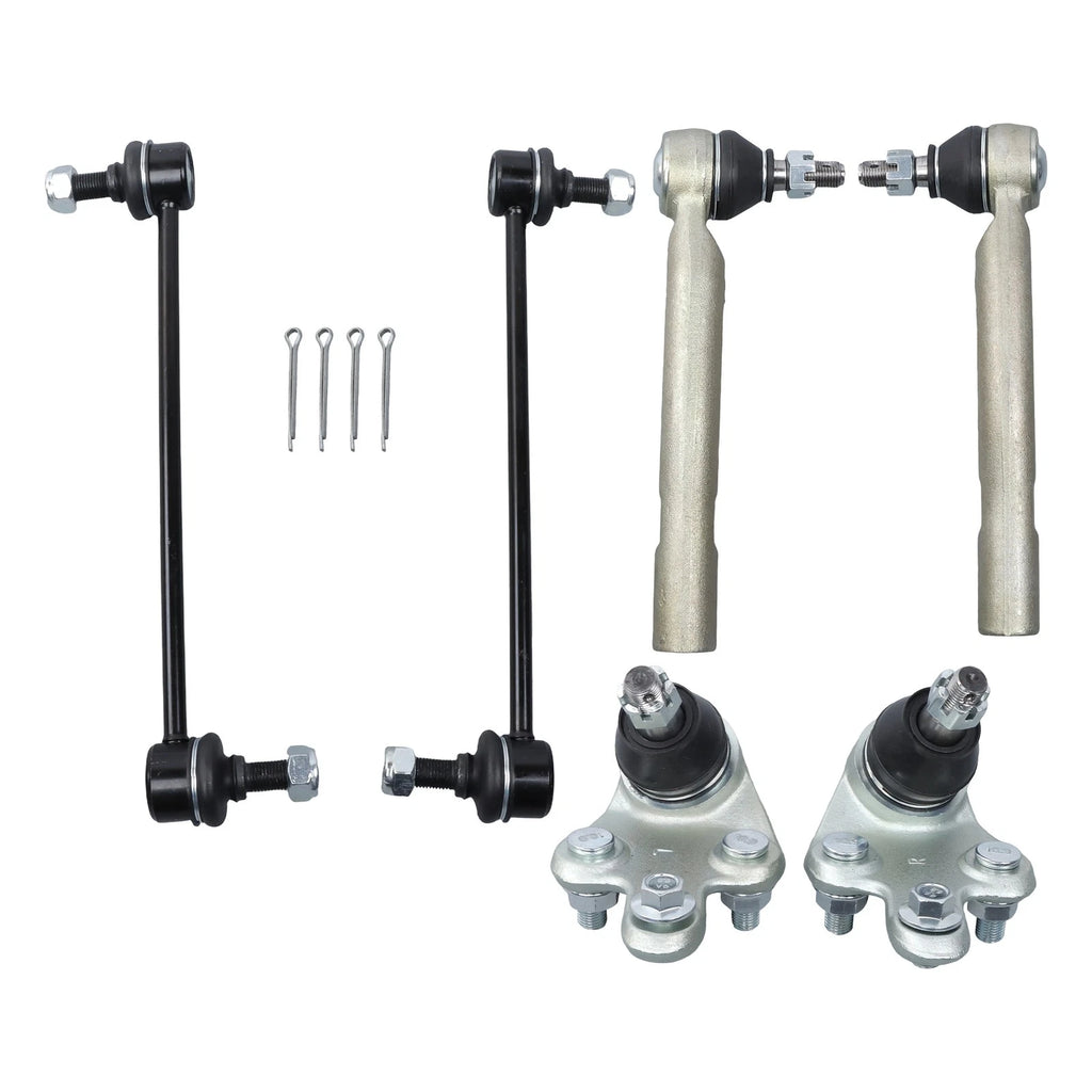 Set of 6 Outer Tie Rods for Toyota Venza (2009-2016)