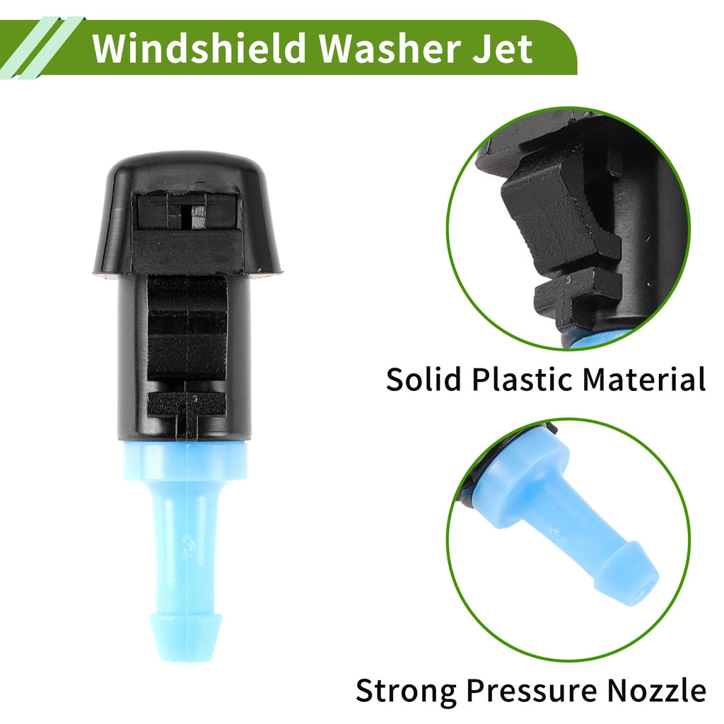 Set of 1 Windshield Washer Nozzle w/ Hose Connector for Jeep (No.4805742AC)