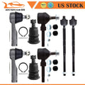 Set of 8 Front Ball Joints Tie Rods Sway Bar Links for Nissan Sentra (2002–2006)