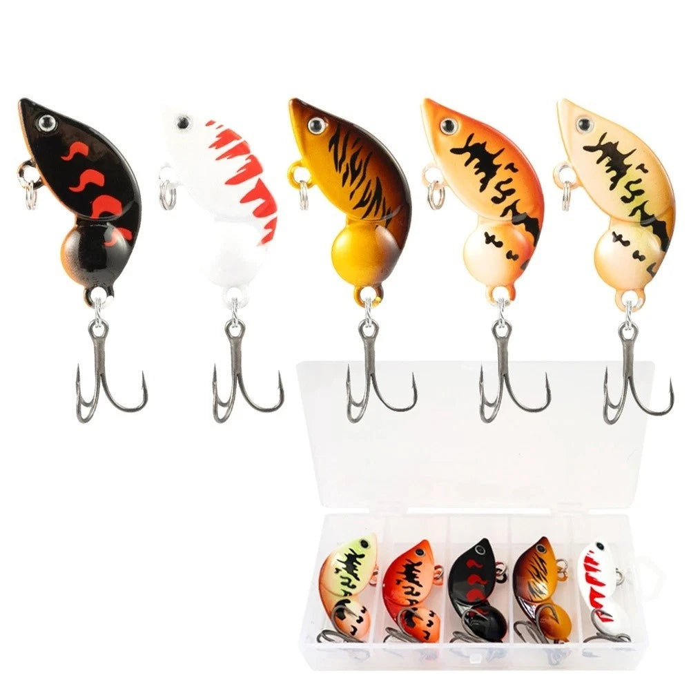 5pcs VIB Lure Set for Bass Trout Fishing (Metal Aluminum Alloy)