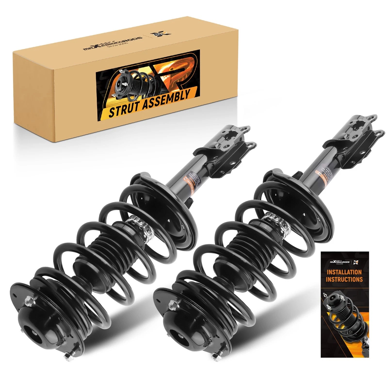 Pair Front Struts w/ Coil Spring for Chevy Malibu (2004–2012)