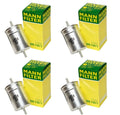 Set of 4 Fuel Filters Mann for Audi A3 A4 Quattro TT VW Golf Jetta Passat