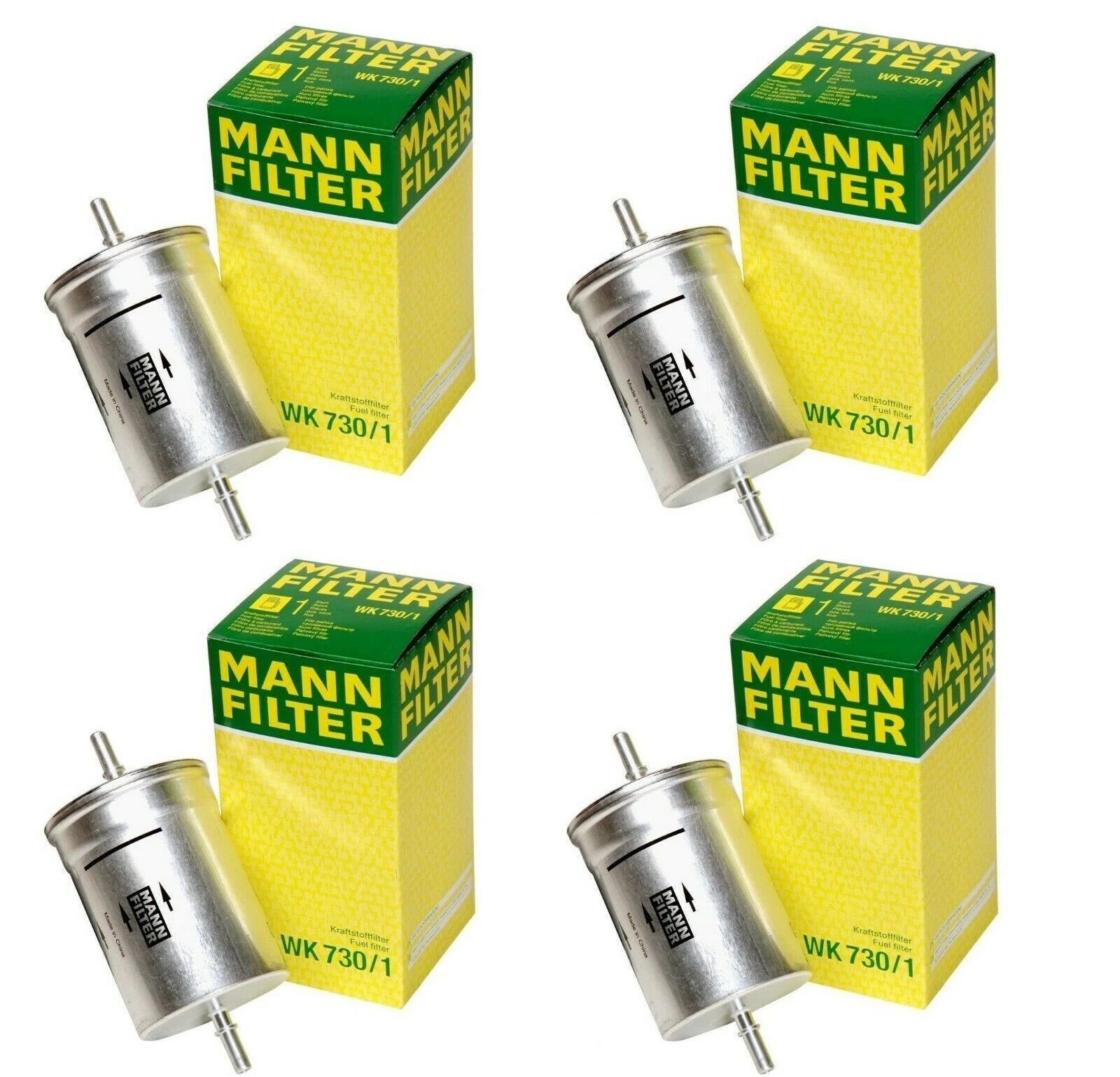 Set of 4 Fuel Filters Mann for Audi A3 A4 Quattro TT VW Golf Jetta Passat