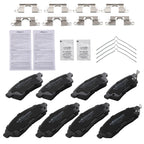 Set of 4 Front Rear Ceramic Brake Pads for Nissan Frontier Xterra Suzuki Equator D1100