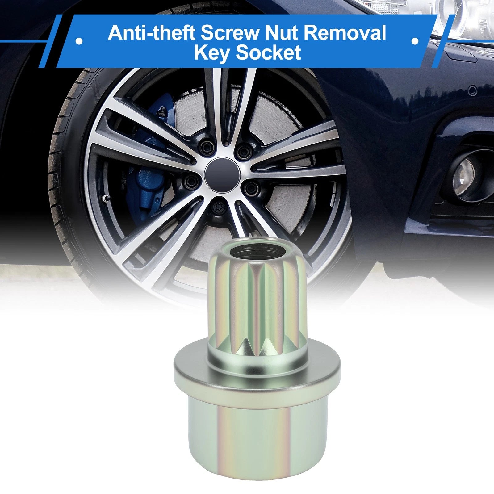 30/13PT Wheel Lock Lug Nut with Anti Theft Removal Key for BMW 