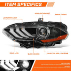 HID Projector Headlight Lamp for Ford Mustang (2018–2022)