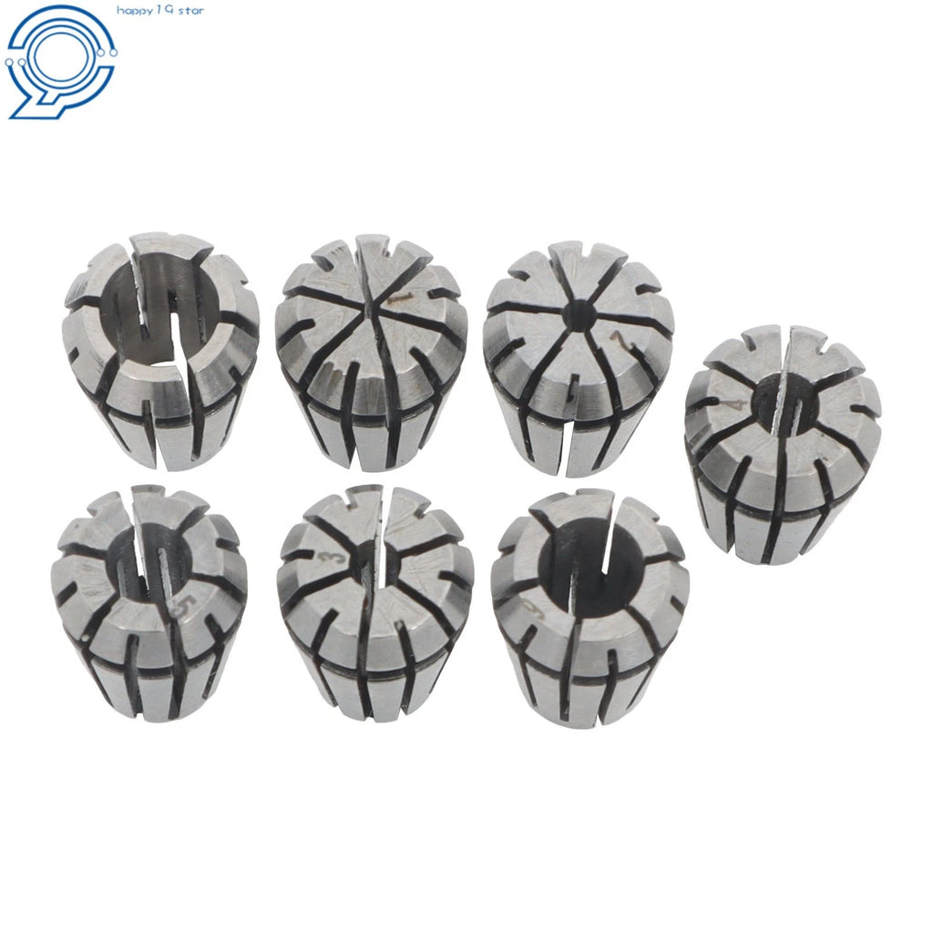 7 Piece Collet Set ER11 1mm 2mm 3mm 4mm 5mm 6mm 7mm CNC Tool