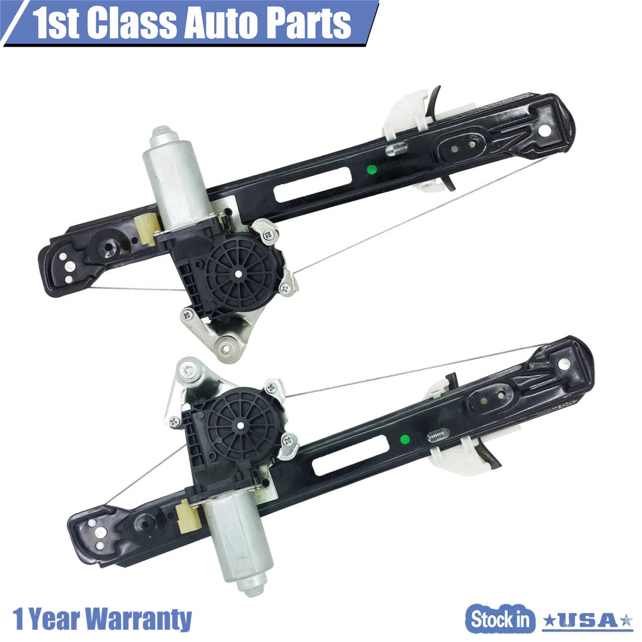 2X Power Window Motor Regulator Assembly for Ford Focus (2000-2007)