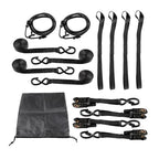 4 Pack Ratchet Tie Down Straps for Moving Cargo with S Hooks