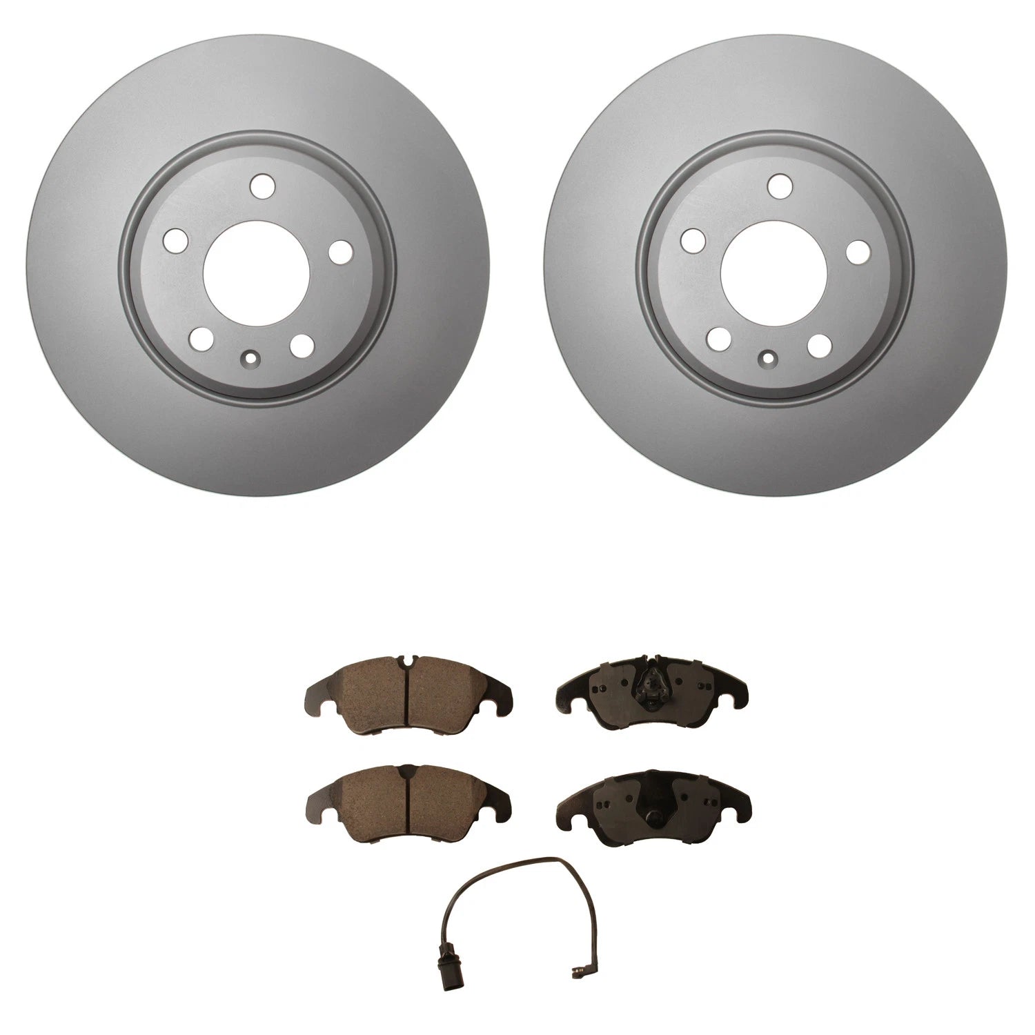 Set of 4 Hella Pagid Front 320mm Rotors Low-Met Disc Brake Pad Kit for Audi A4 A4 Quattro A5 (2008–2016)