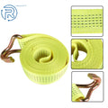 Set of 6 Heavy Duty 2" × 15' Ratchet Straps with J Hook Tie Downs
