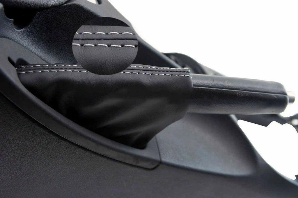 E Brake Boot Cover for Nissan 370Z (2008–2019) Black Gray Stitch