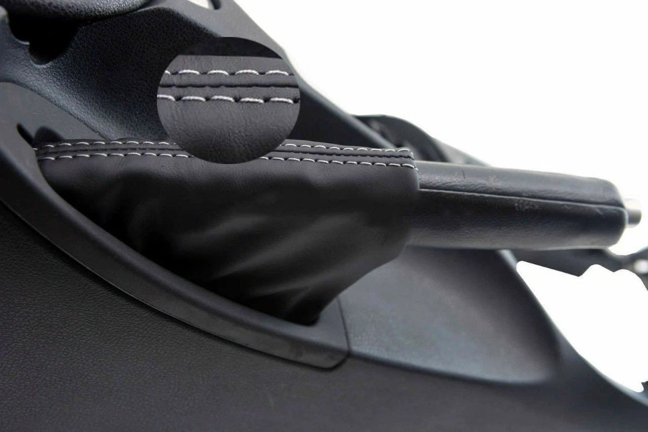 E Brake Boot Cover for Nissan 370Z (2008–2019) Black Gray Stitch