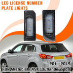 White LED License Plate Lamp for Mitsubishi Outlander Sport (2011–2019)