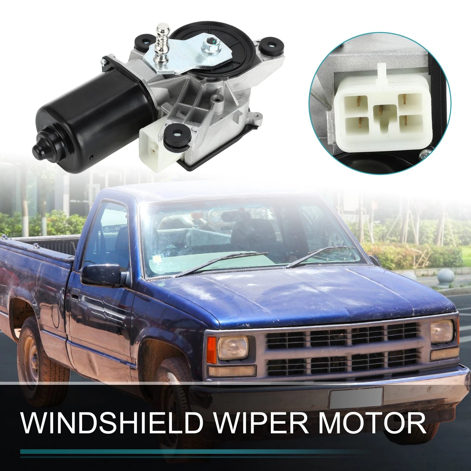 Front Windshield Wiper Motor for Chevrolet GMC C1500 C2500 C3500 K1500 K2500 (1990–2000)