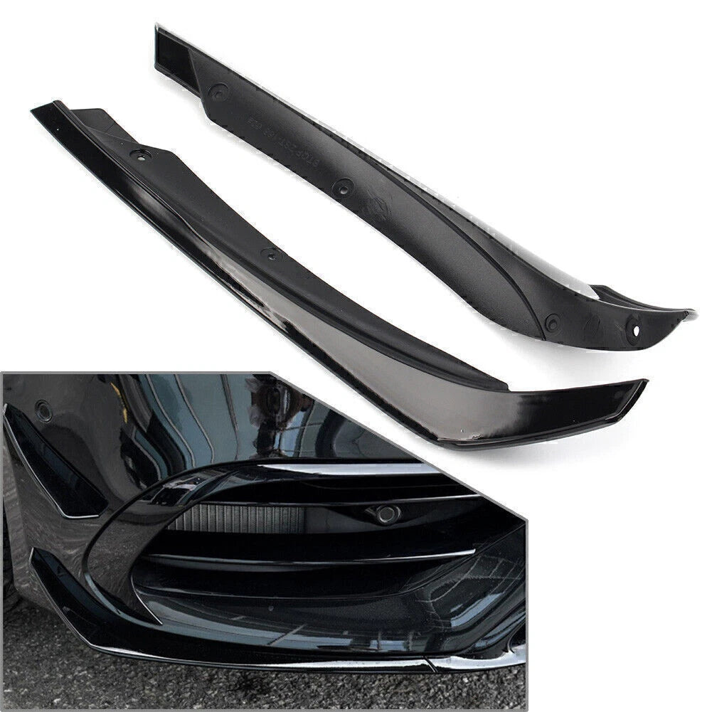 Front Lip Spoiler Fins Splitter for Mercedes Benz A-Class W176 (2016–2018)