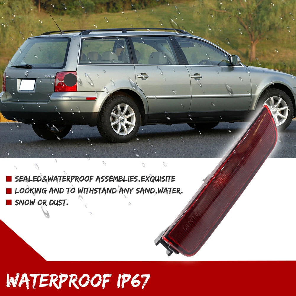 2X Red Lens Rear Side Marker Light Housings for Volkswagen Passat