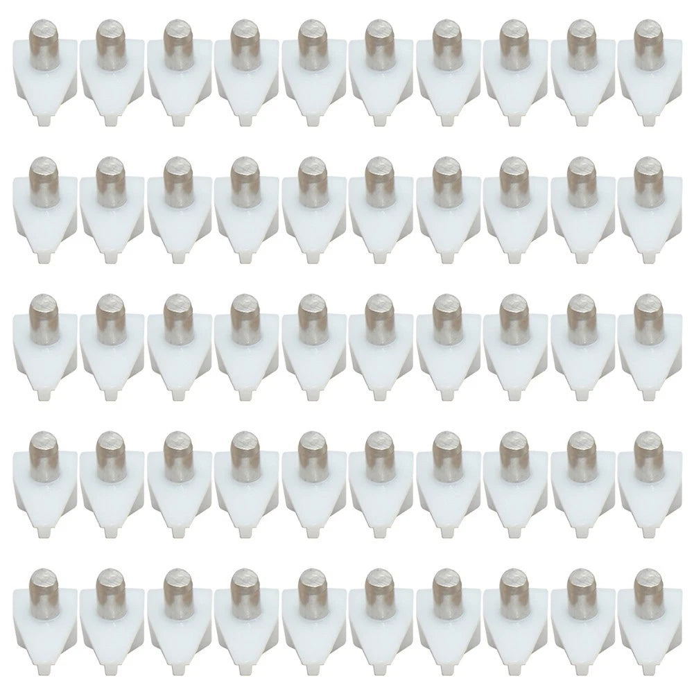 50 Pcs Shelf Studs Pegs with Metal Pin for Universal Shelving