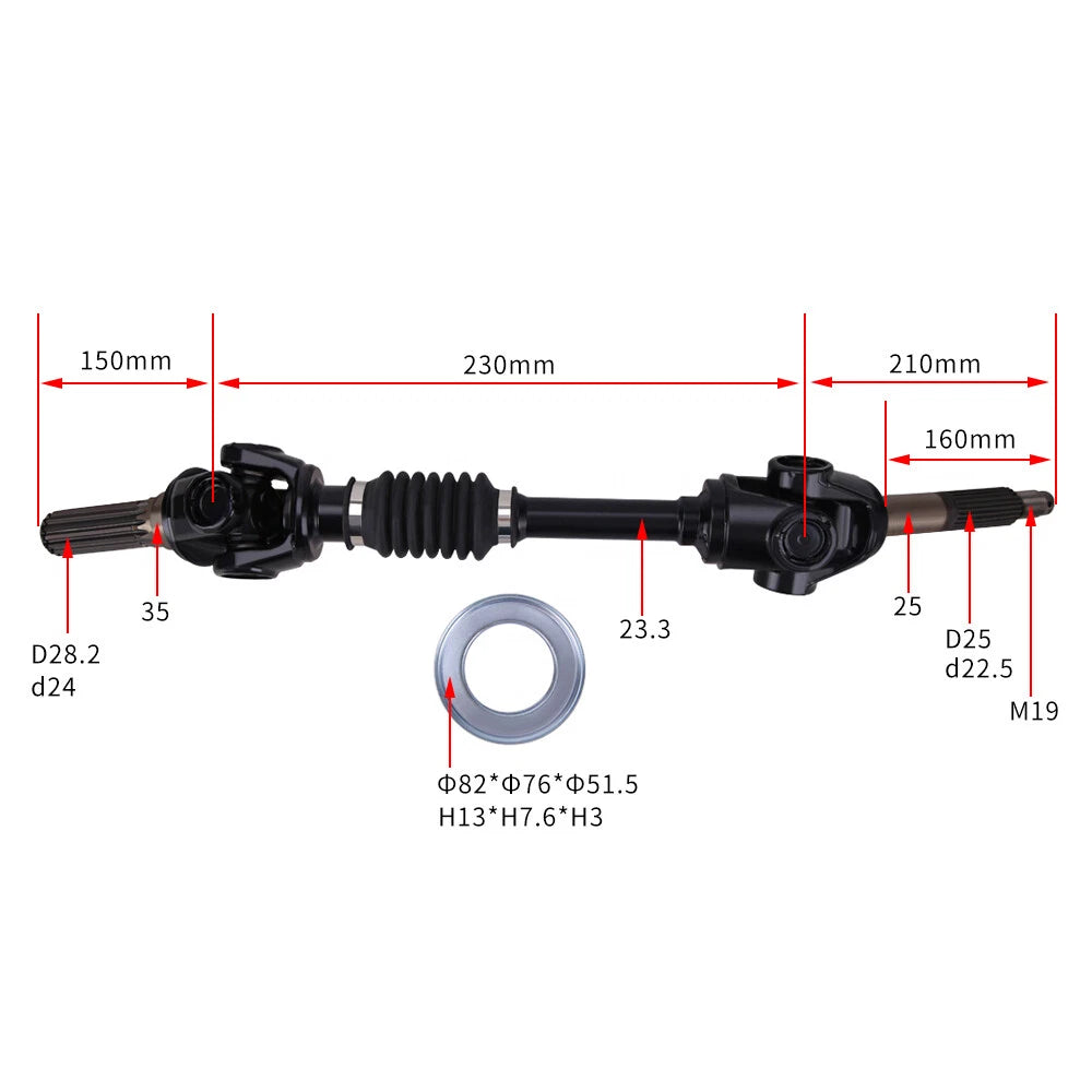 Complete Rear Axle for Kawasaki Mule 2510 3000 3010 4000 4010 (1998–2009)