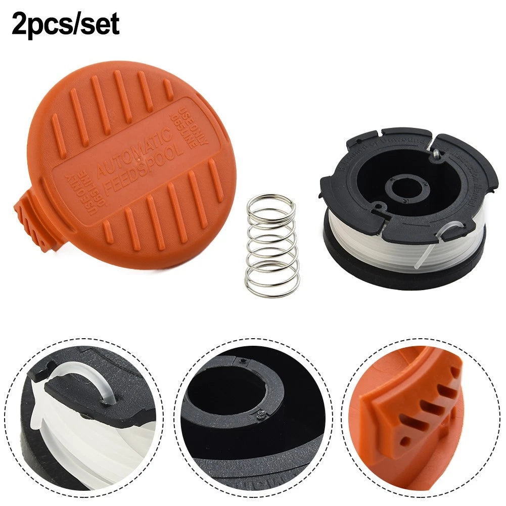 Spool Line + Cover Cap for Black and Decker BST2018/BDST182ST1/BESTE625