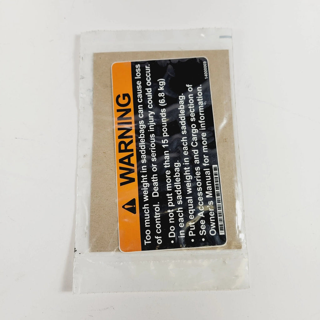Saddlebag Warning Label for Harley Davidson (14000069)