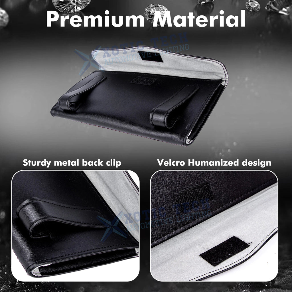 Crystal Car Visor Tissue Dispenser for PU Leather Backseat (2010-2025)