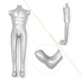 Inflatable Mannequin Torso Display for Fashion (Silver, Armless)