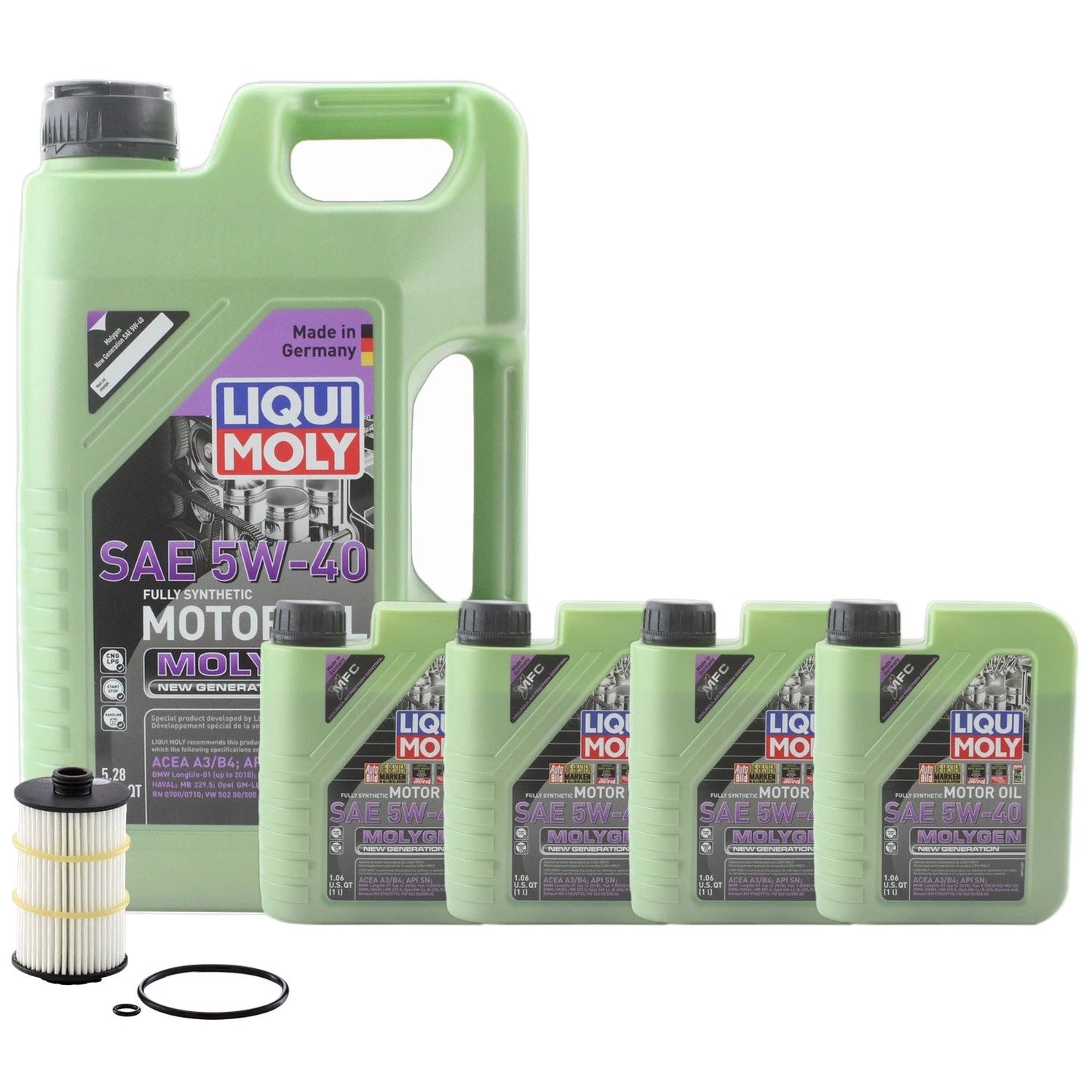 Liqui Moly Molygen 5W-40 Engine Oil Change Kit for Audi RS7 S6 S7 S8 (2013–2020)