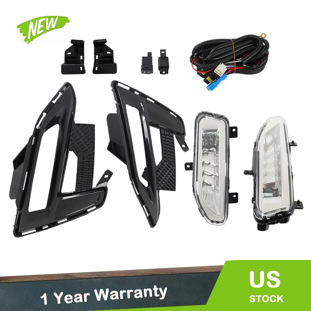 Pair LED Fog Lights for Nissan Sentra (2020–2022) Clear Lens Bumper