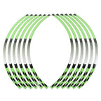 17" Rim Stripes Wheel Tape Decals Green for KAWASAKI NINJA 1000 250 300 (2011-2023)