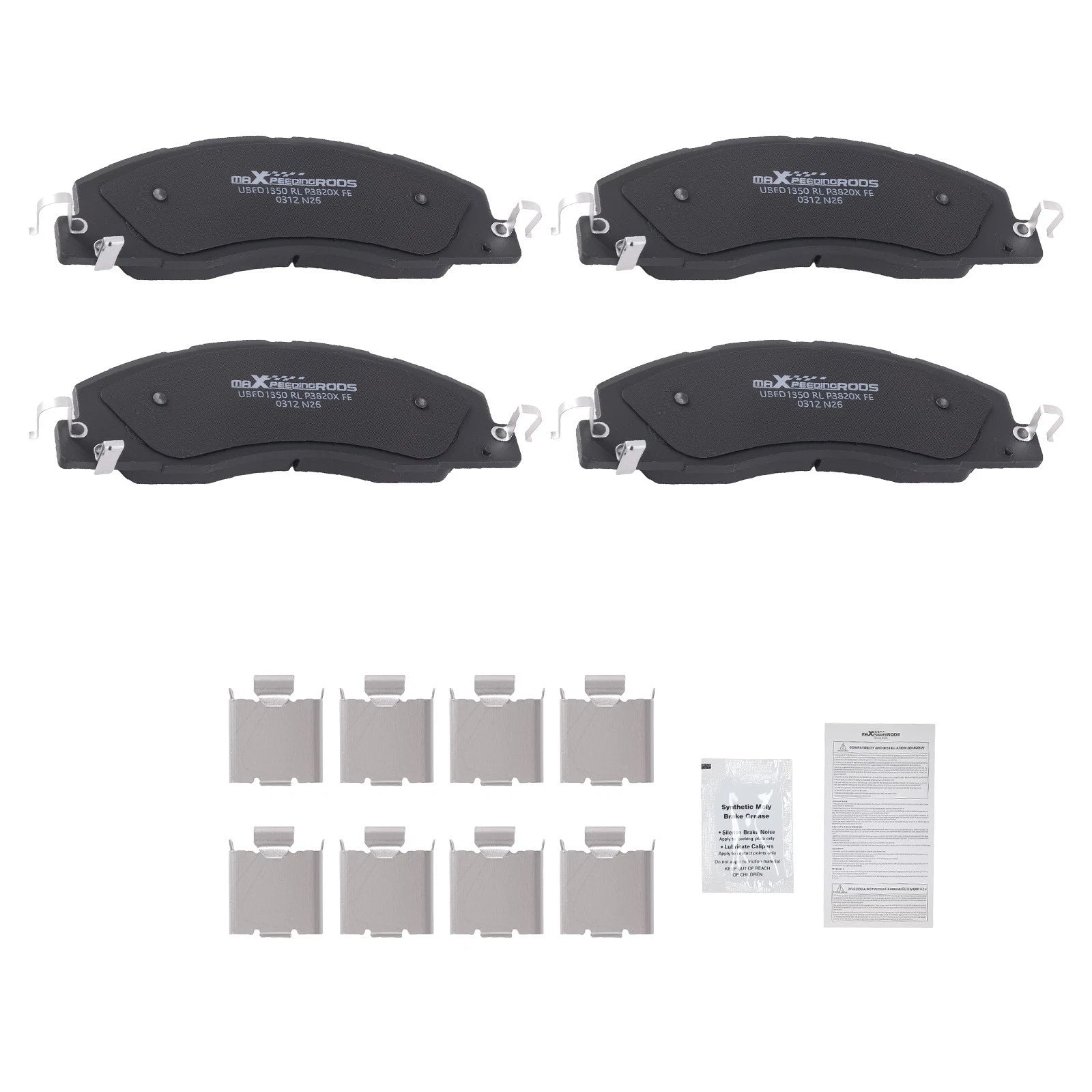 Front Disc Brake Pads Kit for Ram 1500 (2012), Ram 2500/3500 (2011–2018) P1399 D1399