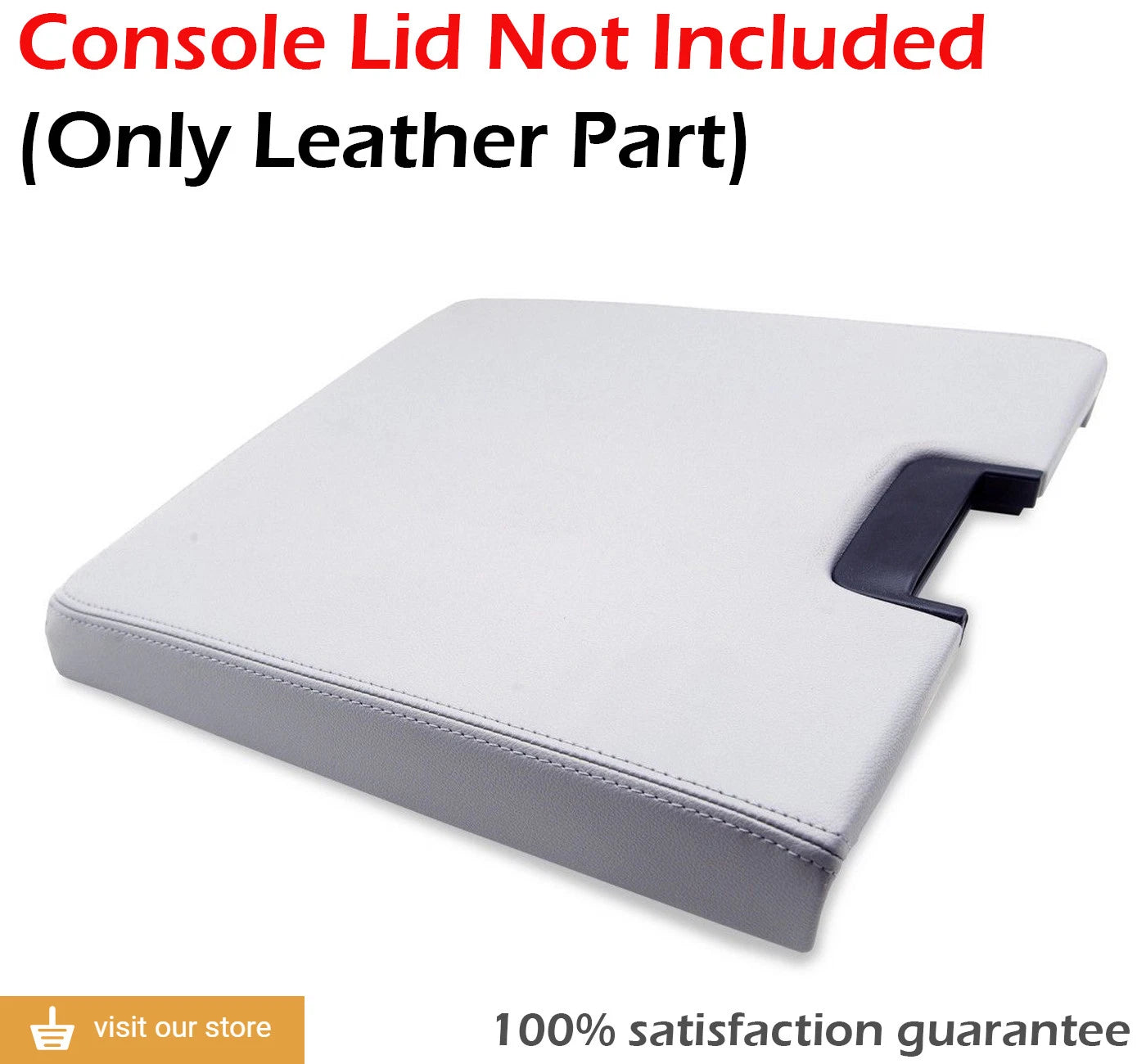 Center Console Armrest Vinyl Cover for Chevy Silverado Suburban (2007–2013) Gray
