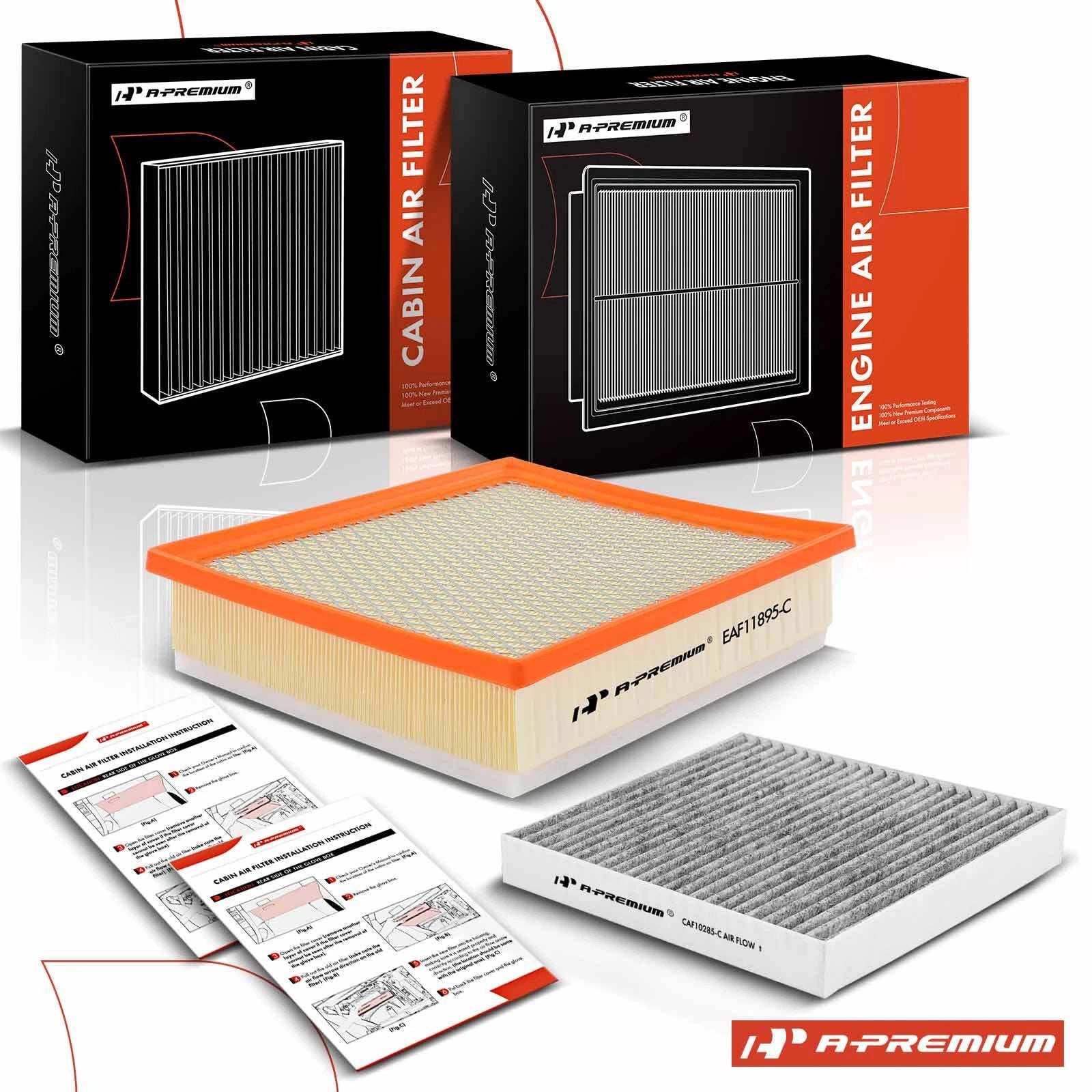Engine & Activated Carbon Cabin Air Filter for Toyota Tundra Sequoia (2008–2024)