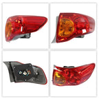 Set of 2 Red Tail Lights Assembly for Toyota Corolla (2009–2010)